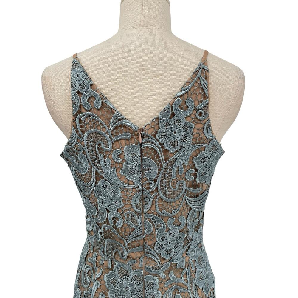Dress The Population Allie Lace Dress Mini Blue Size Medium - Picture 7 of 12